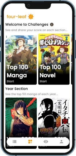 List of manga/novel challenges category and sections
