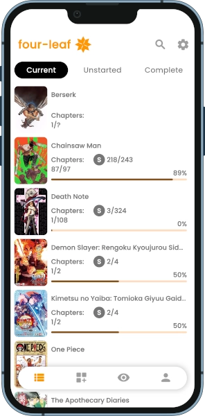 List of saved manga/novel