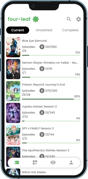 List of saved items