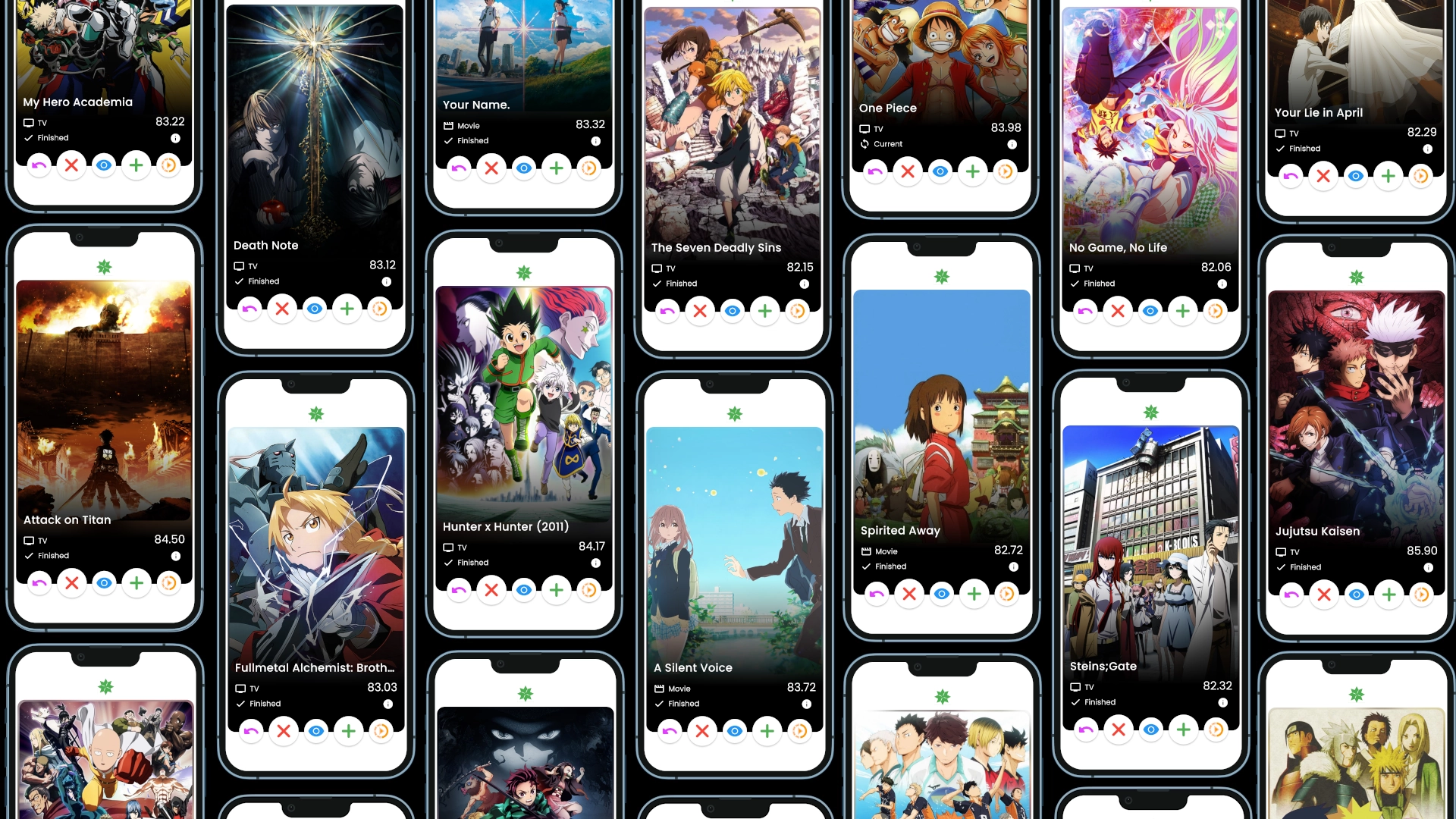Multiple screenshots of Four-Leaf Swiping Cards